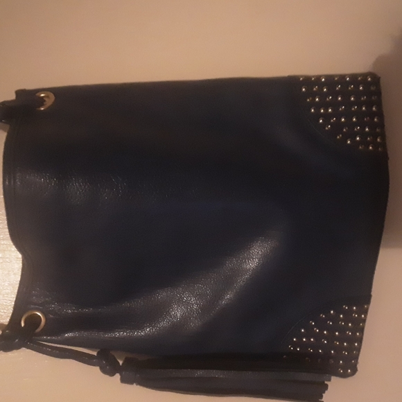 Steve Madden Studded Large Tassel Vegan Leather Shoulder Bag - Picture 5 of 10